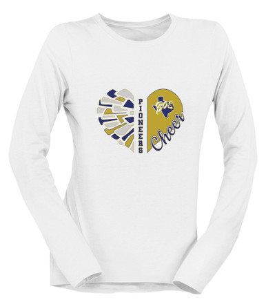 Boswell Pioneers Heart Cheer Women's LS T-Shirt