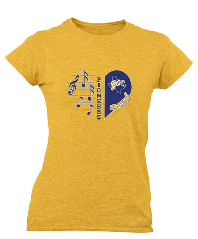 Boswell Pioneers Heart Band Women's Premium SS T-Shirt