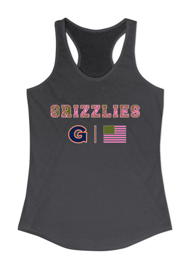 Grainger Grizzlies Pink Camo Flag Women's Tank Top