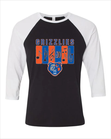 Grand Oaks Grizzlies Band # 2 Women's Baseball T-Shirt