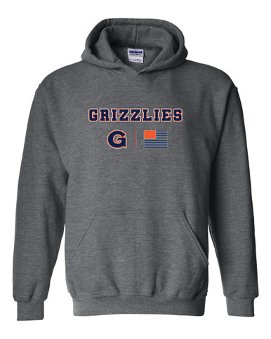 Grainger Grizzlies Team Colors Flag Men's Hoodie