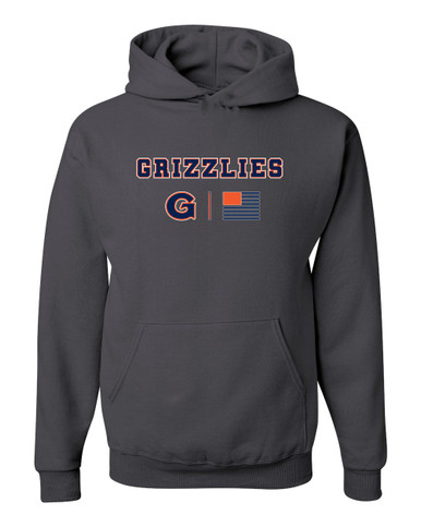 Grainger Grizzlies Team Colors Flag Men's Premium Hoodie