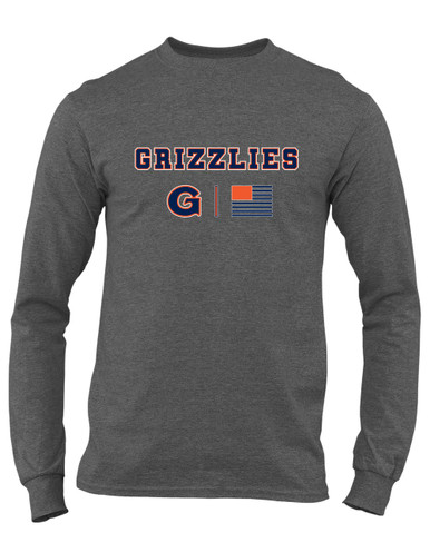 Grainger Grizzlies Team Colors Flag Men's LS T-Shirt