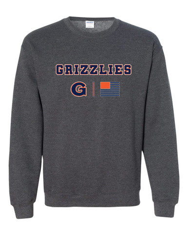 Grainger Grizzlies Team Colors Flag Men's Sweatshirt