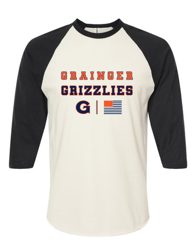 Grainger Grizzlies Spirit Flag Women's Baseball T-Shirt