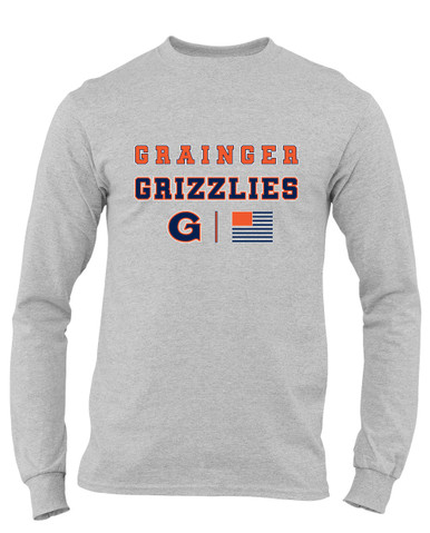 Grainger Grizzlies Spirit Flag Men's Premium LS T-Shirt