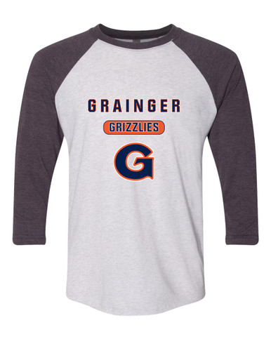 Grainger Grizzlies Mascot #3 Women's Baseball T-Shirt
