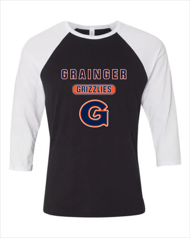 Grainger Grizzlies Mascot #3 Men's Baseball T-Shirt