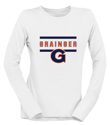 Grainger Grizzlies Mascot #4 Women's LS T-Shirt