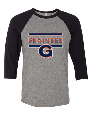 Grainger Grizzlies Mascot #4 Men's Baseball T-Shirt