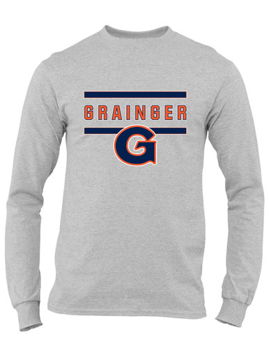 Grainger Grizzlies Mascot #4 Men's LS T-Shirt