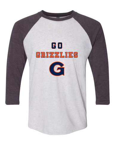 Grainger Grizzlies Go Team Men's Baseball T-Shirt