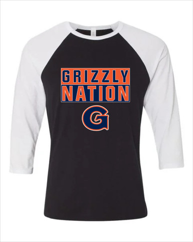 Grainger Grizzlies Nation #1 Men's Baseball T-Shirt