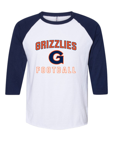 Grainger Grizzlies Football #1 Men's Baseball T-Shirt