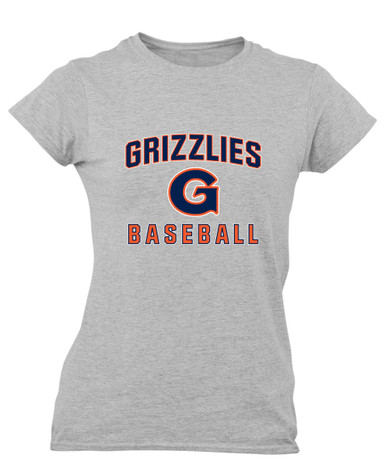 Grainger Grizzlies Baseball #1 Women's SS T-Shirt