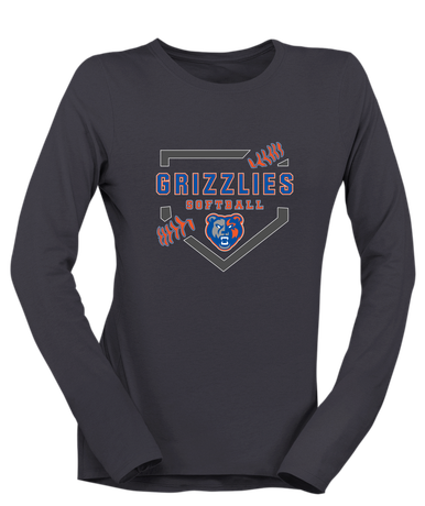 Grand Oaks Grizzlies Softball #2 Women's LS T-Shirt