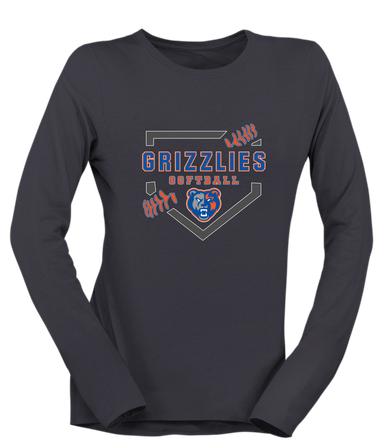 Grand Oaks Grizzlies Softball #2 Women's Premium LS T-Shirt