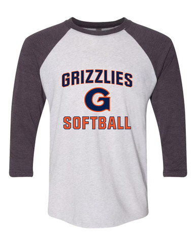 Grainger Grizzlies Softball #1 Women's Baseball T-Shirt