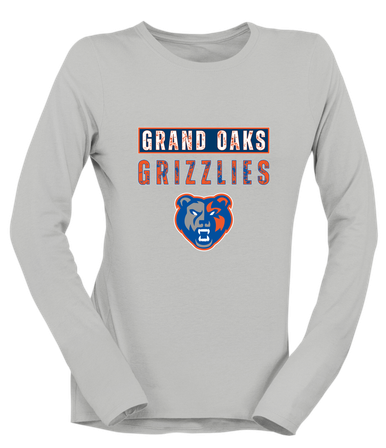 Grand Oaks Grizzlies Mascot #9 Women's Premium LS T-Shirt