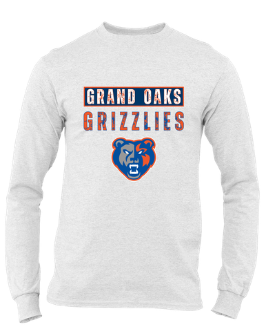 Grand Oaks Grizzlies Mascot #9 Men's LS T-Shirt