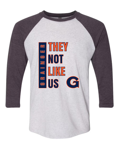 Grainger Grizzlies They Not Like Us #1 Men's Baseball T-Shirt