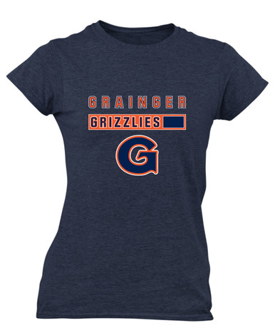Grainger Grizzlies Mascot #7 Women's SS T-Shirt