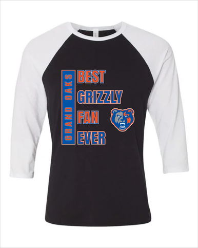 Grand Oaks Grizzlies Best Grizzly Fan Men's Baseball T-Shirt
