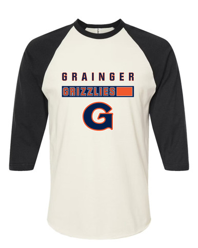 Grainger Grizzlies Mascot #7 Men's Baseball T-Shirt