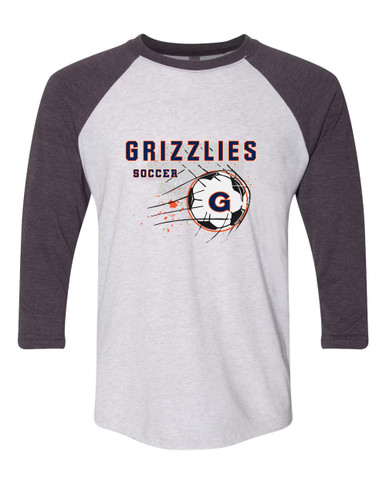 Grainger Grizzlies Soccer #2 Women's Baseball T-Shirt