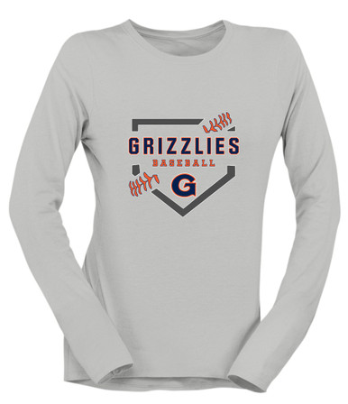 Grainger Grizzlies Baseball #2 Women's Premium LS T-Shirt