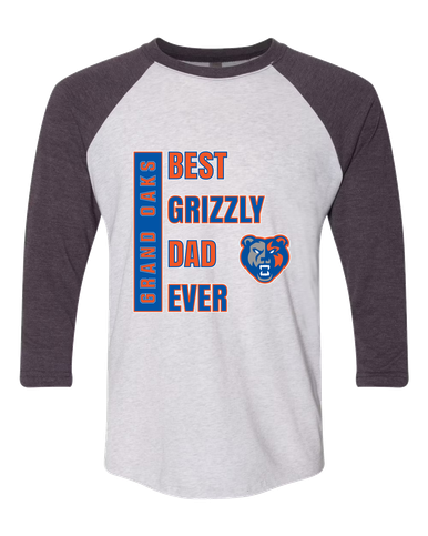 Grand Oaks Grizzlies Best Grizzly Dad Men's Baseball T-Shirt