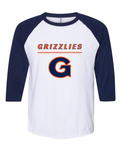 Grainger Grizzlies Mascot #8 Women's Baseball T-Shirt