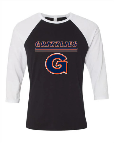 Grainger Grizzlies Mascot #8 Men's Baseball T-Shirt
