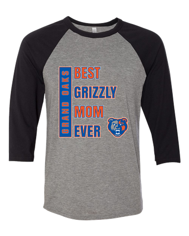 Grand Oaks Grizzlies Best Grizzly Mom Women's Baseball T-Shirt