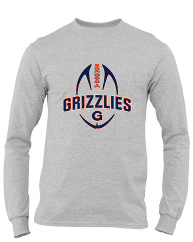 Grainger Grizzlies Football #5 Men's LS T-Shirt