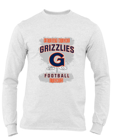 Grainger Grizzlies Football #6 Men's LS T-Shirt