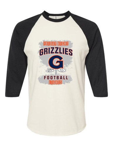 Grainger Grizzlies Football #6 Men's Baseball T-Shirt