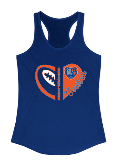 Grand Oaks Grizzlies Heart Football Women's Tank Top