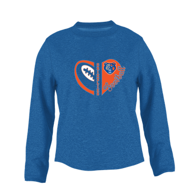 Grand Oaks Grizzlies Heart Football Women's Sweatshirt