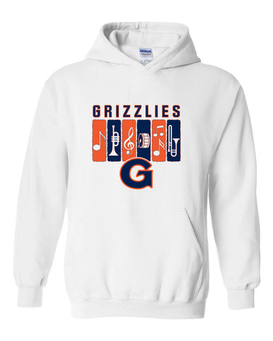 Grainger Grizzlies Band # 2 Men's Hoodie