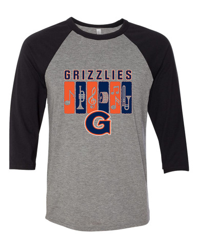 Grainger Grizzlies Band # 2 Women's Baseball T-Shirt