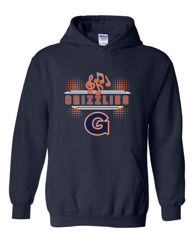 Grainger Grizzlies Band # 3 Men's Hoodie