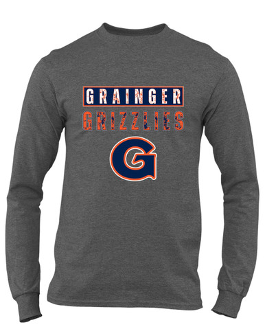 Grainger Grizzlies Mascot #9 Men's LS T-Shirt