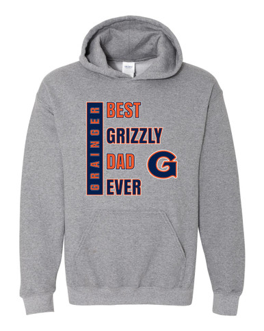 Grainger Grizzlies Best Grizzly Dad Men's Hoodie