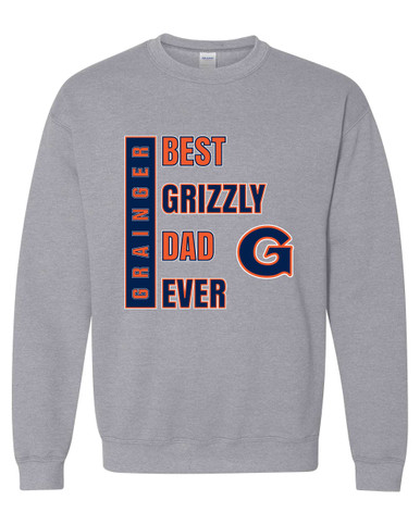 Grainger Grizzlies Best Grizzly Dad Men's Sweatshirt