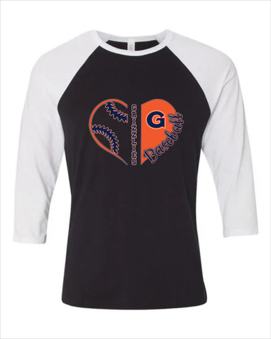 Grainger Grizzlies Heart Baseball Women's Baseball T-Shirt