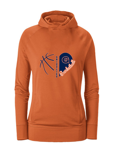 Grainger Grizzlies Heart Basketball Women's Hoodie