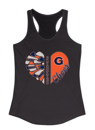 Grainger Grizzlies Heart Cheer Women's Tank Top