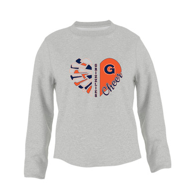 Grainger Grizzlies Heart Cheer Women's Sweatshirt