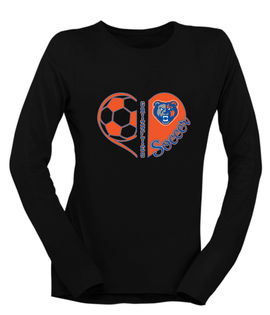 Grand Oaks Grizzlies Heart Soccer Women's LS T-Shirt
